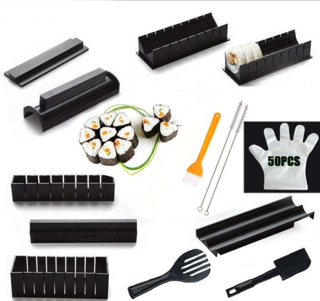 10 pcs Black Sushi