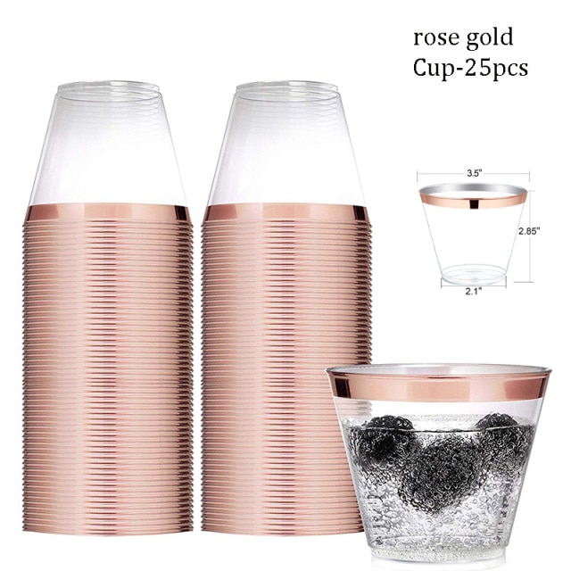 rose gold cup-25pcs