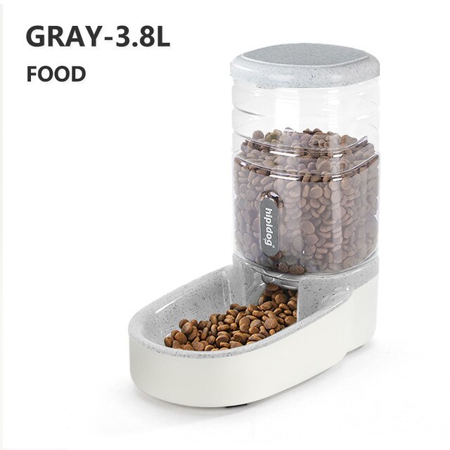 Gray food feeder