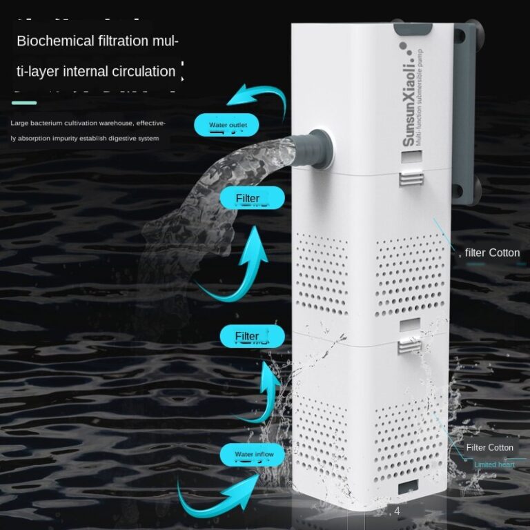 Akvárium Szűrőpumpa 4 Az 1-Fish Tank Merülő Levegöoxigén Belső Pumpa Hullám Szivattyú Powerhead - Image 3