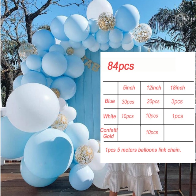 84pcs blue set