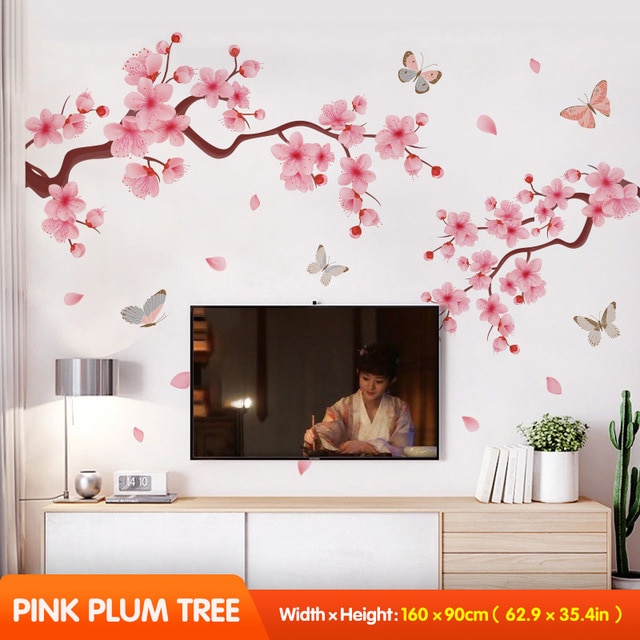 Pink plum tree