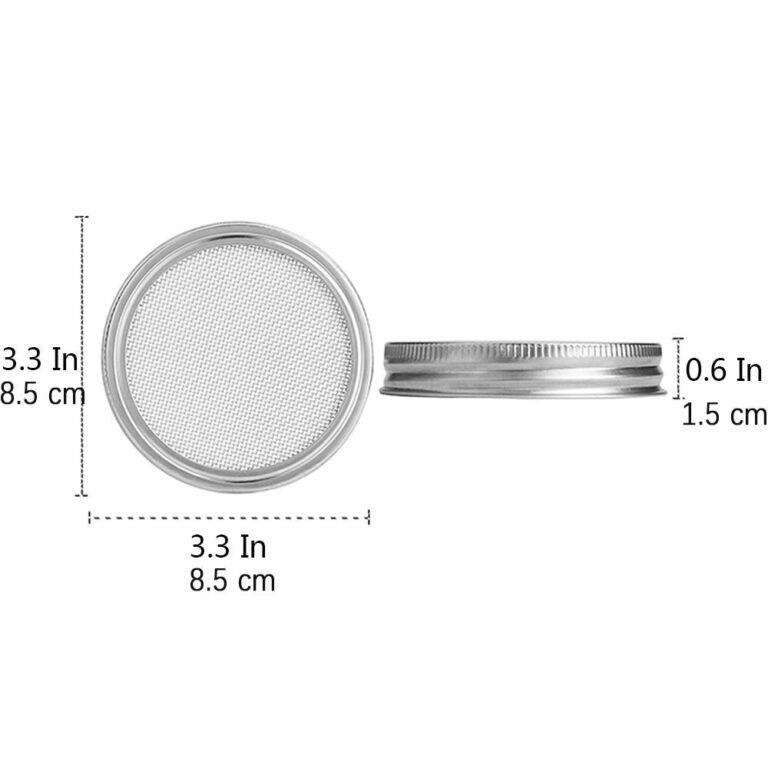 Rozsdamentes Acél Csírázó Korsó Fedelek Háló Szűrő Vetőmag Fedél Készlet Széles - Image 3