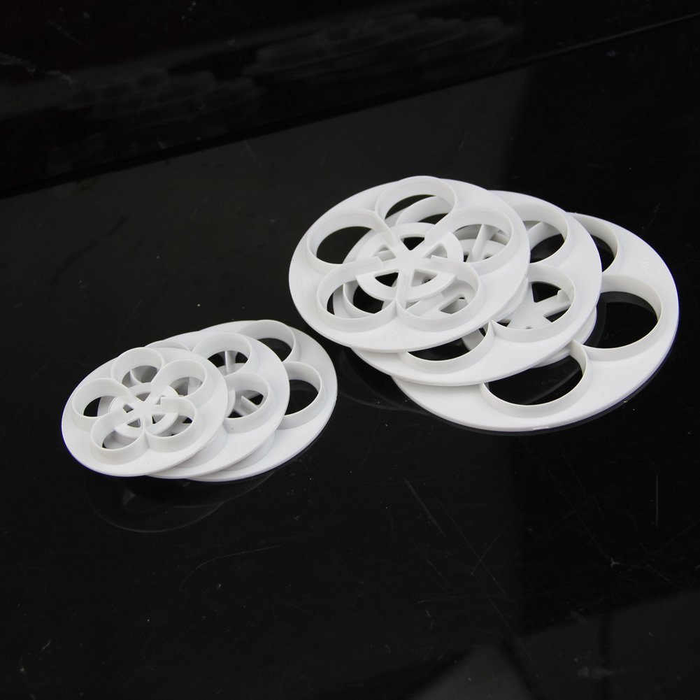 6 Cái / Bộ Hoa Hồng Bánh Kẹo Đường Thủ Công Di Động Trang Trí Quy Khuôn Cao Su Dán Dụng Cụ Cắt - Image 4