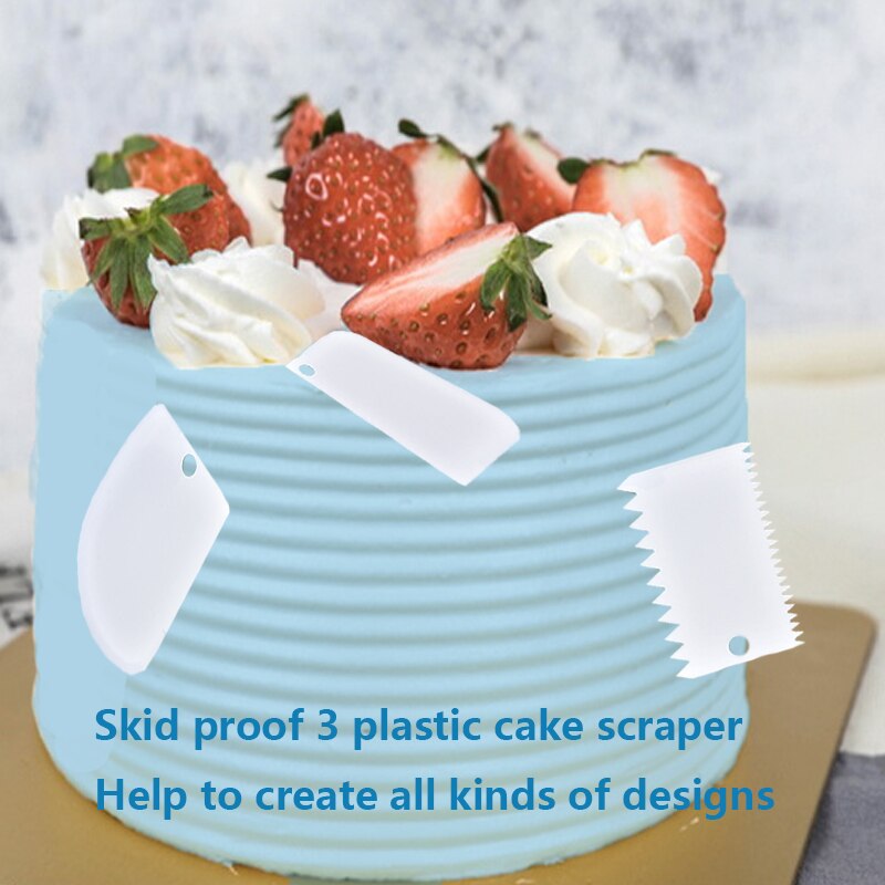 6Db Süteménykészlet Élelmiszeripari Szilikon Szerszámok Lemezjátszó Forgó Állvány Péksütemény Fésülés Simább Spatula Tésztakés Készlet - Image 5