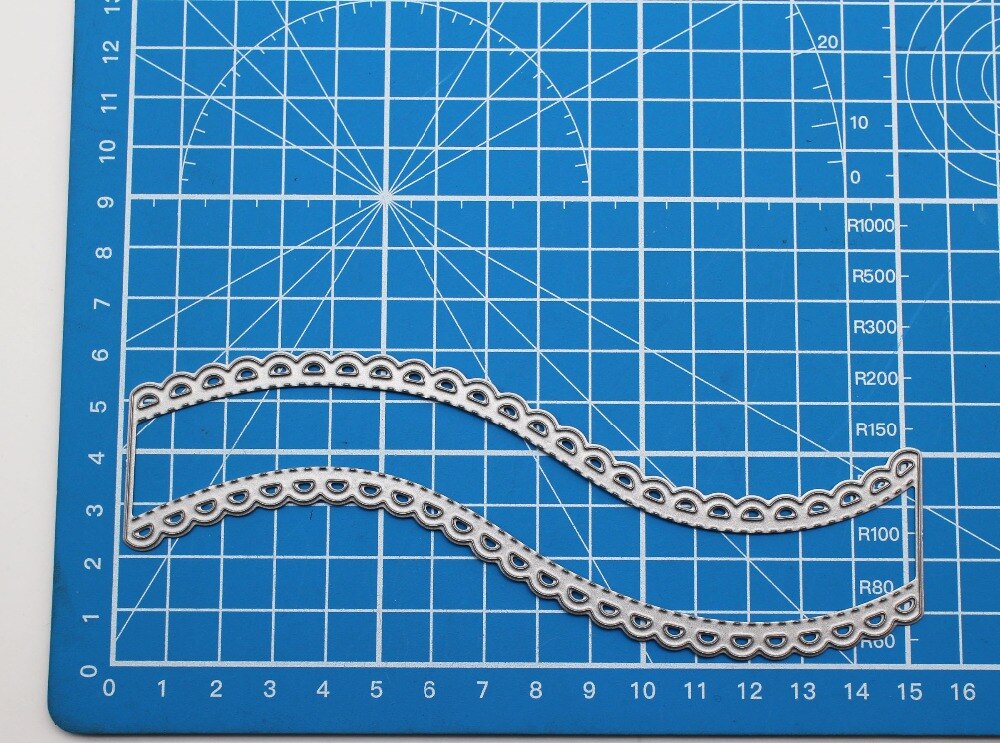 Võng En Stempel Set Letters Matrijzen Voor Papieren Kaart Ambachten Gebogen Golf Grens Sterven Scrapbooking - Image 5