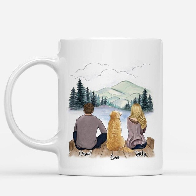Couple and dog