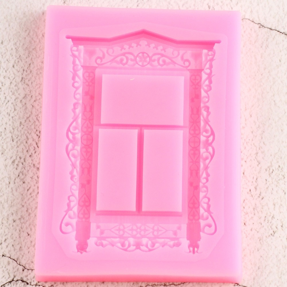 Sugarcraft Ablakszilikon Penész Barkácskeret Torta Határfondant Díszítő Eszközök Cukorka Agyag Csokoládé Gumpaste Formák - Image 4