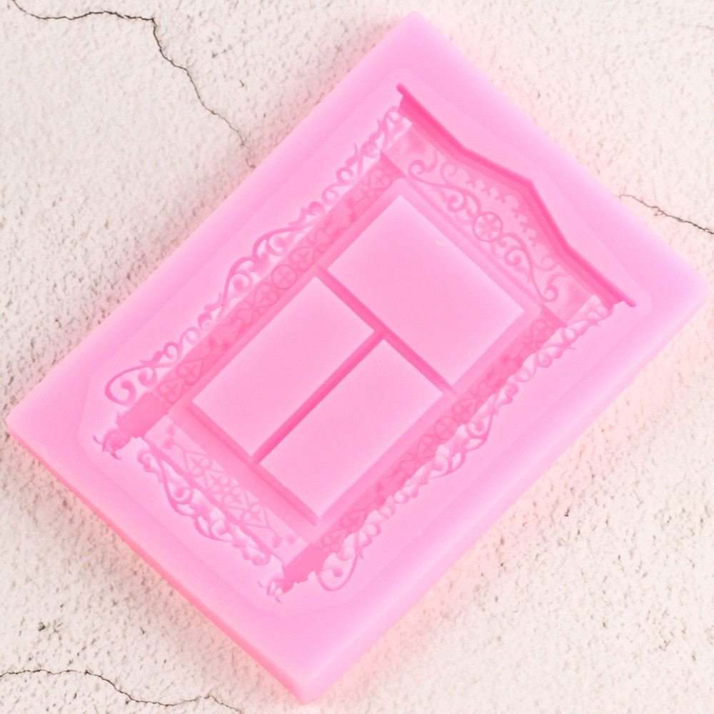 Sugarcraft Ablakszilikon Penész Barkácskeret Torta Határfondant Díszítő Eszközök Cukorka Agyag Csokoládé Gumpaste Formák - Image 5