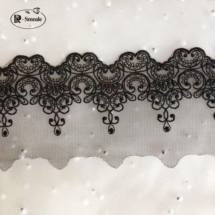 Làm Vải Ren Đen Trắng Ngọt Cordate Viền Thủ Công Diy Chất Liệu Quần Áo Phụ Kiện Phối Ph Sti St - Image 2