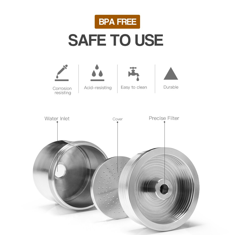 Icafilas Kávészűrők Az Illy-1 Kávé Kapszula Hüvelyéhez Rozsdamentes Acél Rafelhasználható Il.Ly Kávészűrőkhöz Csésze Csepegtető Szabotázs - Image 2