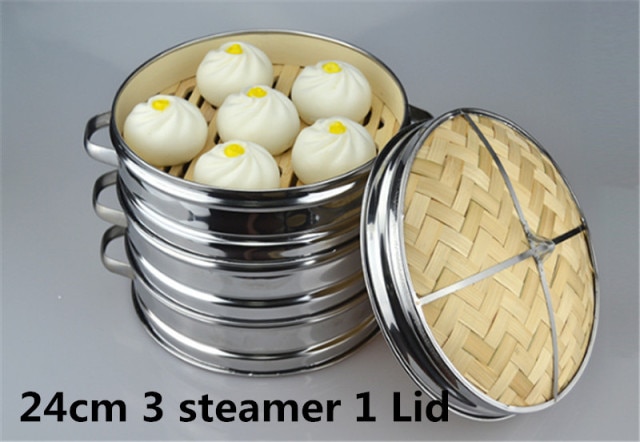 24cm 3 steamer 1 lid