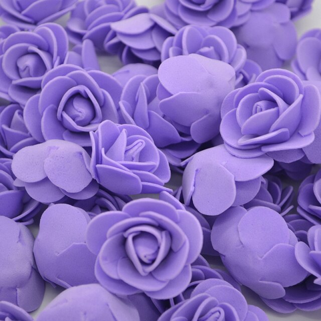 200pcs purple rose