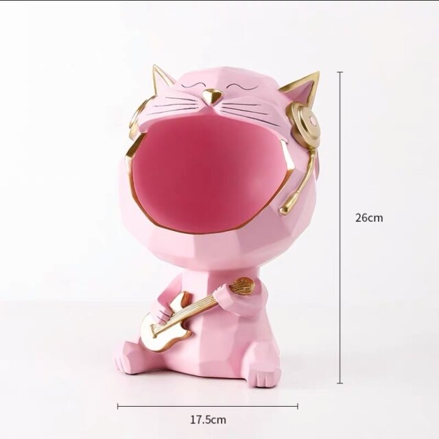 pink music cat