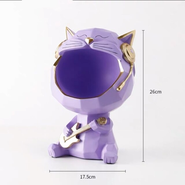 purple music cat