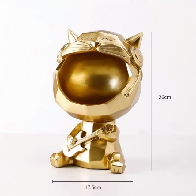 gold music cat