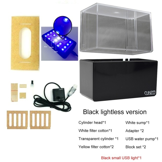 Black Tank Blue LED