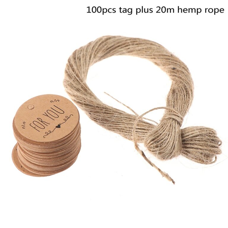 100Db Kraft Papír Ajándékcímkék Az Ön Számára Esküvői Party Dekorációhoz Kézzel Készített Címkék Megünneplésére Csomagolópapír - Image 2