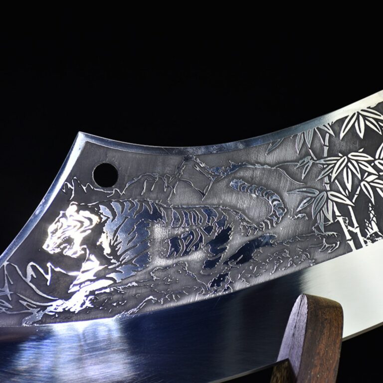 Kis Szakács Professzionális Kínai Konyhai Kés Többfunkciós Húsbontó Zöldségvágó Rögzített Penge Főzőeszközök - Image 3