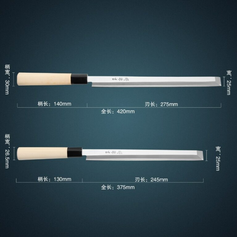 Yüksek Karbonlu Paslanmaz Çelik 270Mm Uzunluk Japon Yanagiba / Sashimi Usuba Dilimleme Şef Bıçağı Pişirme Profesyonel Bıçak - Image 2
