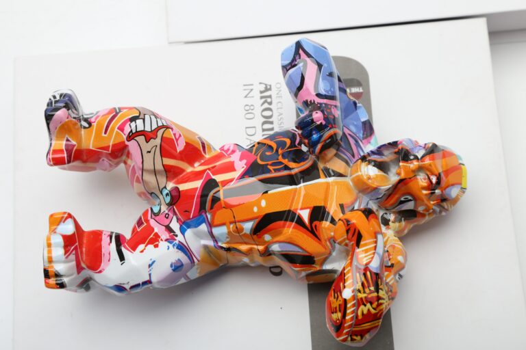 Színes Majom Orangután Kong Szoba Terem Díszítés Gorilla Szobor Geometriai Gyanta Modern Születésnapi Ajándék Esküvőre - Image 6