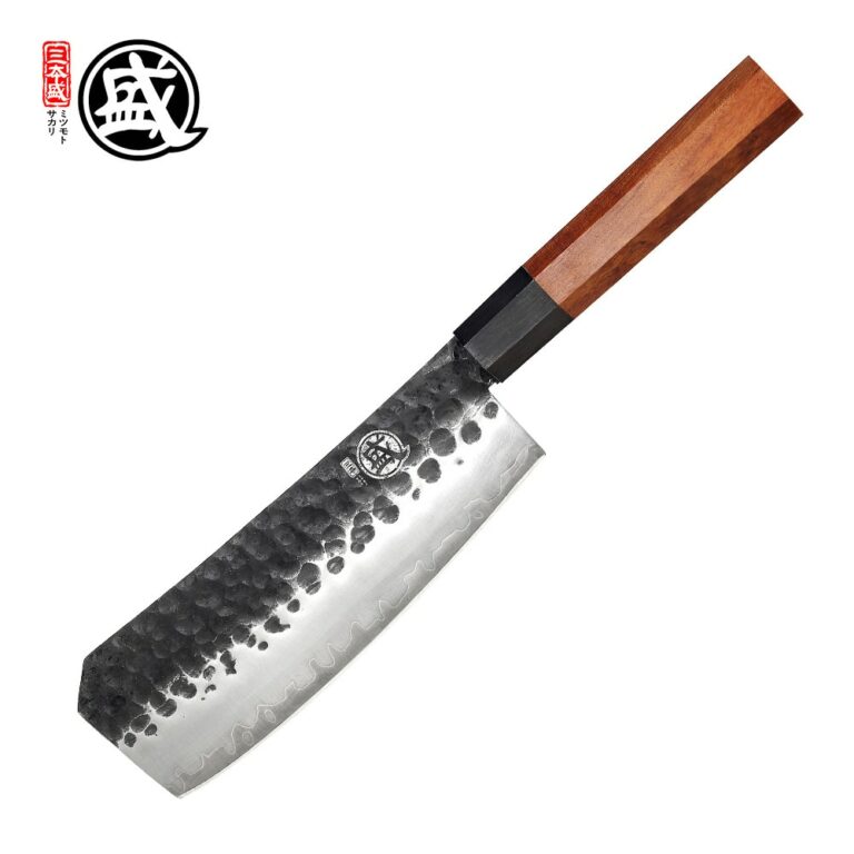 Mitsumoto Sakari 3 Rétegű Hitachi 12Cr15Mov Acél Konyhai Csont Aprító Konyhakés Kemping Túlélőkés Rózsafa Fogantyú - Image 5