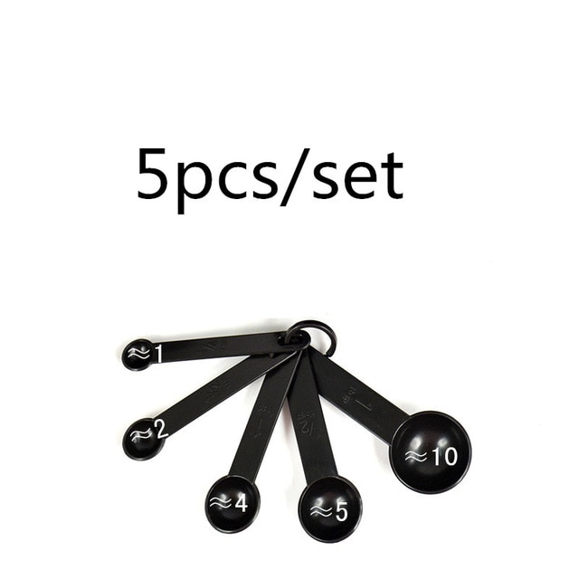 Black-5Pcs Spoon