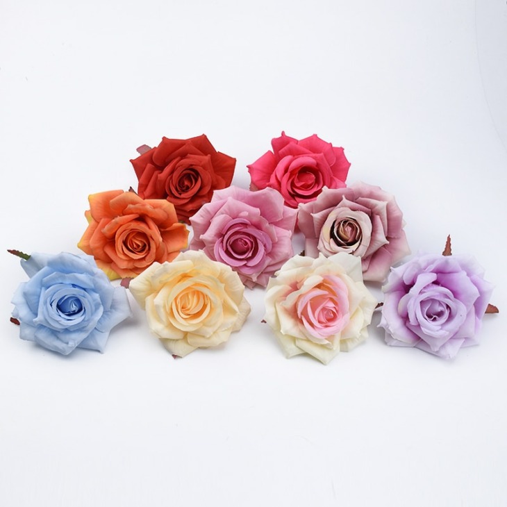 100Db Selyem Rózsa Virágok Fal Fürdőszoba Kiegészítők Karácsonyi Díszek Otthoni Esküvő Olcsó Művirágok Menyasszony Bross