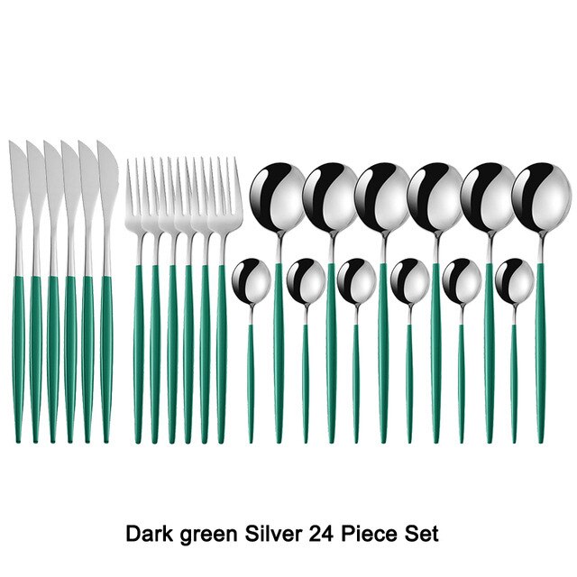 Dark green Silver
