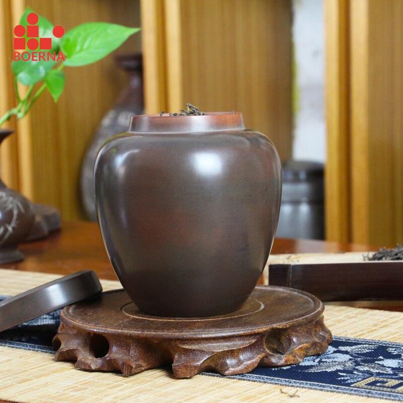 Boerna Nixing Puer Kézzel Készített Tea Doboz Kerámia Tea Tea Tea Konténer Konyhai Tárolás És Szervezés