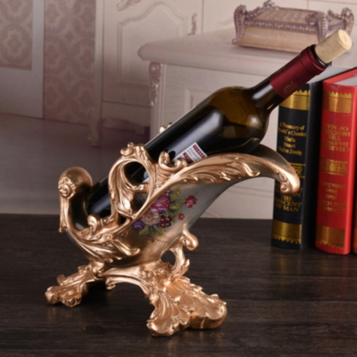 Európai Kreatív Boros Állvány Otthoni Dekoráció Luxus Whisky Sör Palack Gyanta Kézműves Bortartó