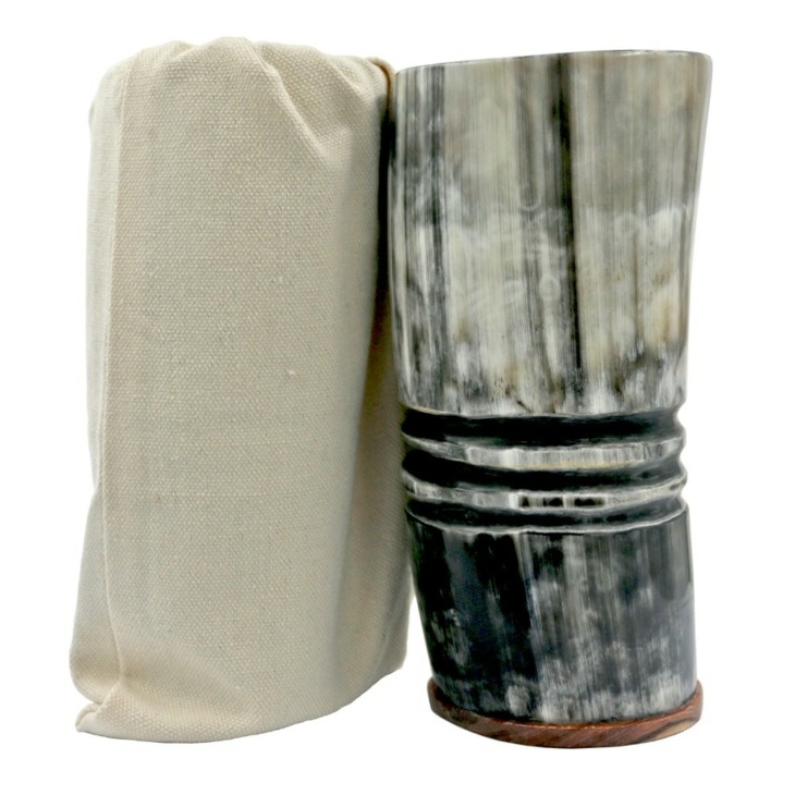 Természetes Kézzel Készített Ökör Kürt Bögre Sörvíz Ivó Csésze Viking Serleg