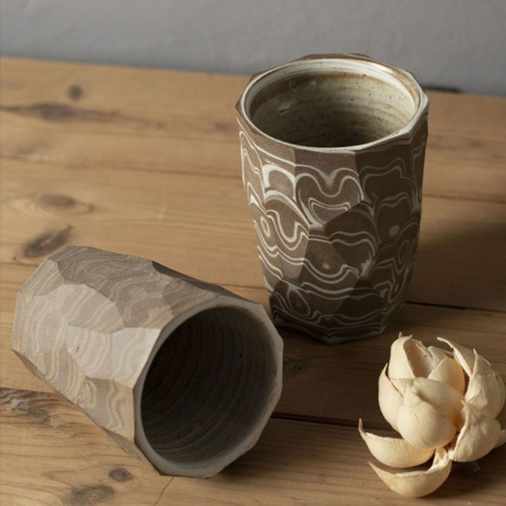 Retro Japán Stílusú Kézzel Készített Kerámia Csésze Kávésár Edények Kreatív Bögre Tea Csésze Csésze