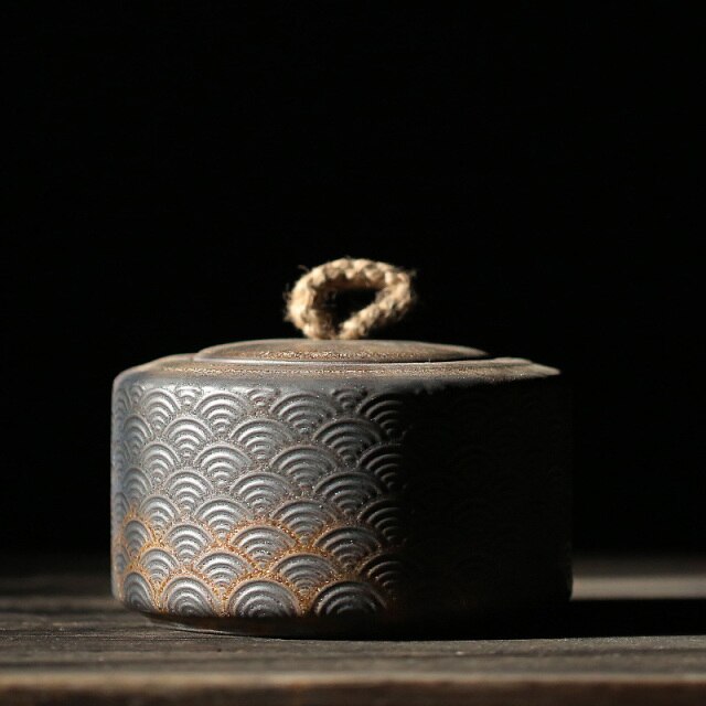 Ceramic tea canister