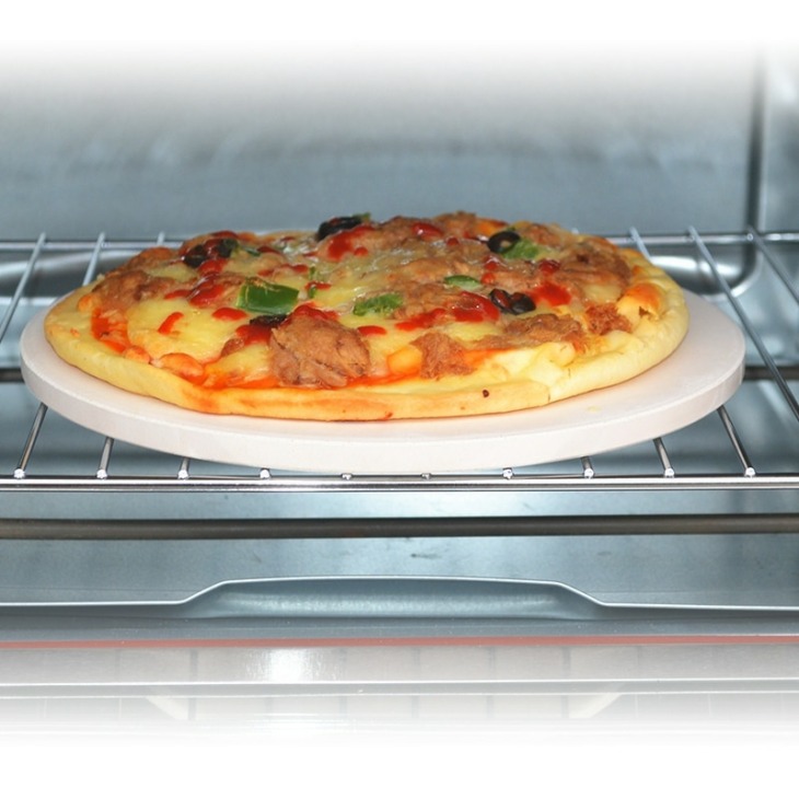 Új 13 Hüvelykes Pizza Kő Sütéshez Sütéshez Grillálás Extra Vastag Pizzaszerszámok Sütőhez És Grill Sütőedény Kenyér Tálca Konyha B