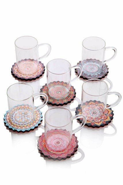 6 Pcs Glass Mug Set
