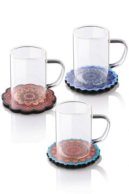 3 Pcs Glass Mug Set