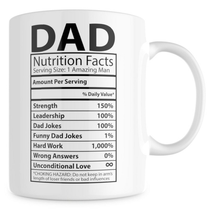 Vicces Apa Táplálkozási Tények Címke Kávé Bögre Tea Csésze Legjobb Apa Ajándékok Hűvös Geek Apák Napi Ajándék Születésnapi Ajándék 11Oz
