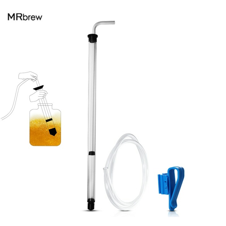 45cm-Mini-Auto-Siphon-Racking-Cane-Beer-Wine-Filler-Beer-Transfer-Tools-With-1-25M-Hose 45 Cm-Es Mini Auto-Szifonos Állvány, Sörbor Töltőanyag, Sörátviteli Szerszámok 1,25 Méteres Tömlővel És Bilincsekkel, Otthoni Beplű Töltés Palackozás - Image 1