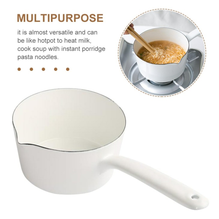 15cm-Melting-Baby-Food-Saucepan-Coffee-Milk-Boiling-Porridge-Soup-Saucepan-Gas-Stove-Enamel-Pot-Japanese 15 Cm -Es Olvadás Bébi Étel Serpenyő Kávé Tej Forráskaboros Leves Gáztűzhely Zománc Pot Japán Stílusú Olvadásgáz Kályha - Image 1