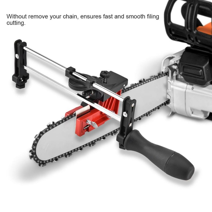 Mounted-Manual-Chain-Sharpener-Chainsaw-Saw-Chain-Filing-Guide-Tool-for-Manual-Saw-Chain-Filing Szerelt Kézi Lánc -Élesítő Láncfűrész Fűrészlánc -Útmutató Eszköz -Iratozáshoz - Image 1