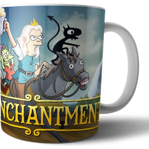 Disenchantment-Cup-Cute-Mugs-Animated-Cool-Mugs-Regular-Size-Beautiful-Gift-Tea-Milk-Coffee-Cups-Christmas Kisélesítő Csésze Aranyos Bögrék Animált Hűvös Rendszeres Méretű Gyönyörű Ajándék Tea Tej Kávéfőző Karácsonyi Ajándékok Kerámia Kreatív Latte Minőségi Konyha Szerelmeseinek Eredeti Engedélyezett Személyre Szabott - Image 1