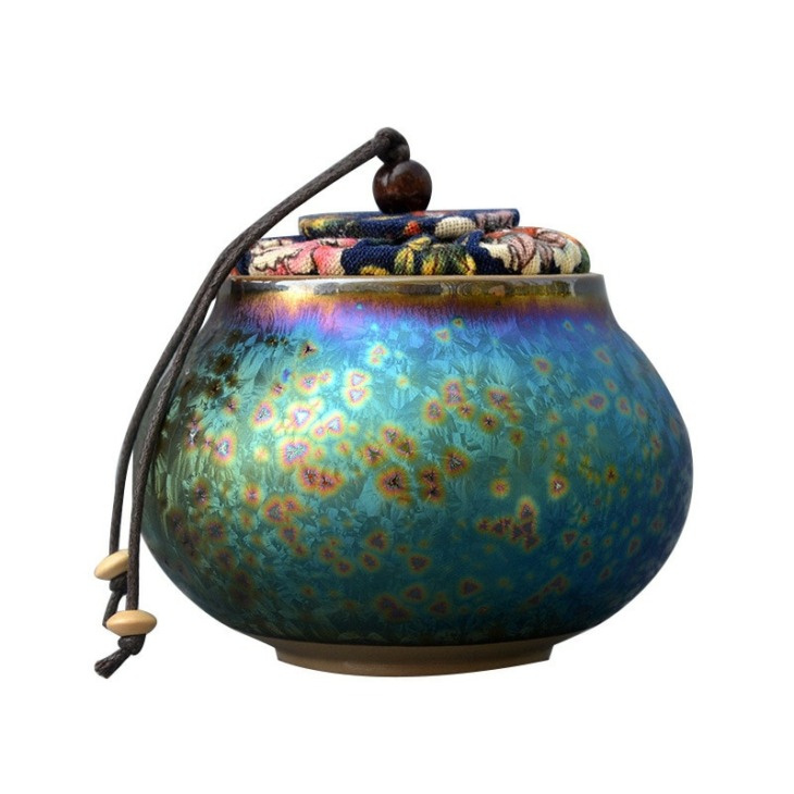 Vintage Többszínű Tea Caddies Mini Kerámia Tároló Dobozok Tealevelek Konténeri Szervező Otthoni Teaház Étkező Tea - Image 1