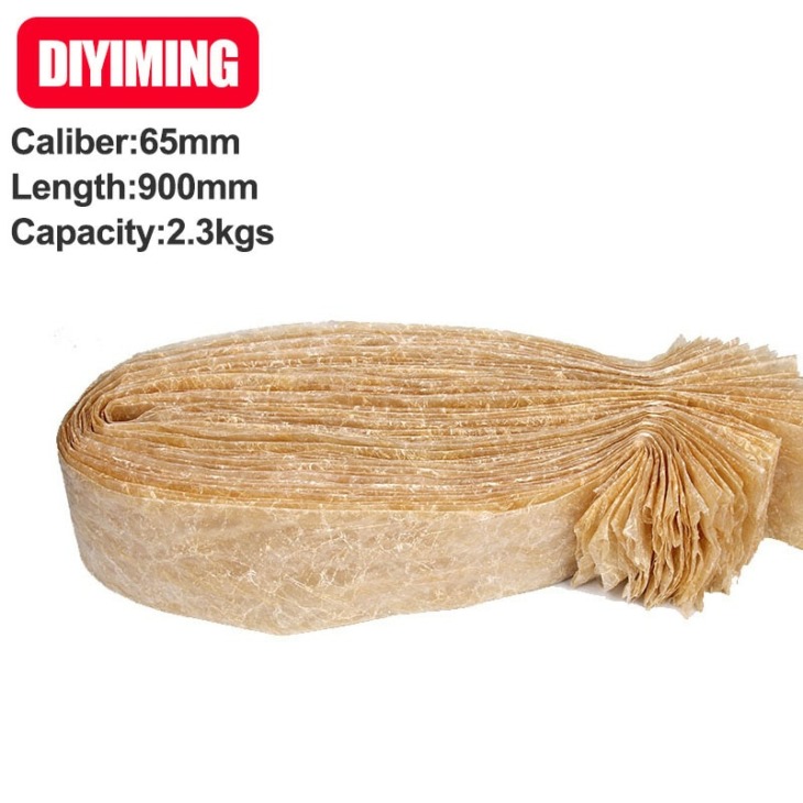 diameter-65mm-length-900mm-DIYIMING-10pieces-big-ham-sausage-packing-casing-per-piece-ham-sausage-dry Átmérő 65 Mm Hosszú 900 Mm -Es Diyiming 10 Darab Nagy Sonka Kolbászcsomagoló Ház Darabonként Sonka Kolbász Száraz Ház Kolbászhéj - Image 1
