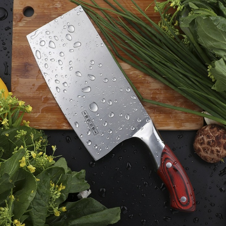 Chinese-Kitchen-Knife-4Cr13-High-Carbon-Cleaver-Durable-Chef-Slicing-Chopping-Knife-Ultra-Sharp-Blade-Color Kínai Konyhai Kés 4Cr13 Magas Széntartalmú Cleaver Tartós Séf Szeletelő Vágó Kés Ultra Éles Penge Fadaraba Kés - Image 1