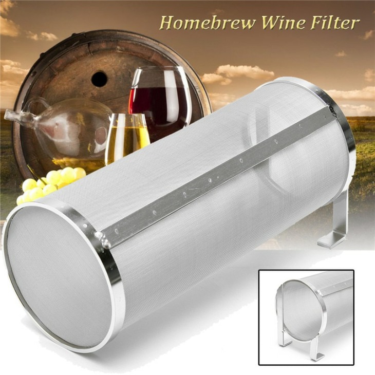 Stainless-Steel-Hop-Spider-Strainer-Home-Brew-Beer-Pellet-Hop-Filter-Cartridge-100x255mm-400-Micron-Filtering Rozsdamentes Acél Hop Pókszűrő Otthoni Sör Pellet Szűrő Patron 100X255 Mm 400 Mikron Szűrés Sörfőzőhöz - Image 1