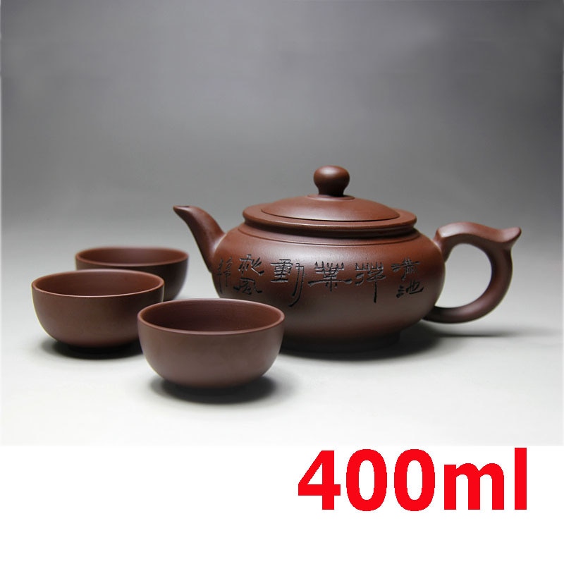 Top-Sale-Kung-Fu-Tea-Set-Yixing-Teapot-Handmade-Tea-Pot-Cup-Set-400ml-Zisha-Ceramic Legfelsõbb Eladás Kung Fu Teakészlet Yixing Teáskanna Kézzel Készített Tea Pot Csésze Szett 400 Ml Zisha Kerámia Kínai Tea Szertartás Ajándékbónusz 3 Csésze 50 Ml - Image 1