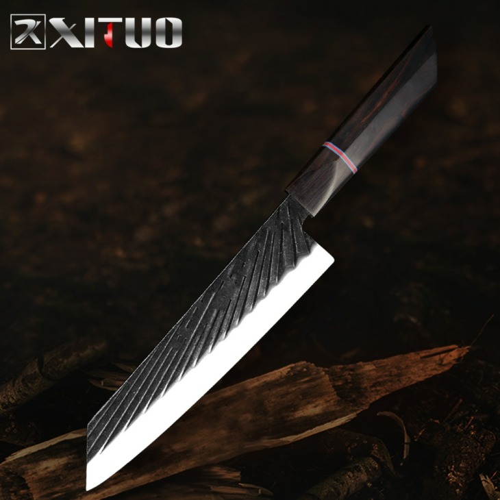 XITUO-High-Carbon-Steel-Chef-Knife-Kiritsuke-440C-Steel-Hand-Forged-Anti-stick-Cleaver-Kitchen-Knife Xituo High-Szén Acél Chef Kés Kiritsuke 440C Acél Kézi Kovácsolt Stick Cleaver Konyhai Kés Főző Kés - Image 1