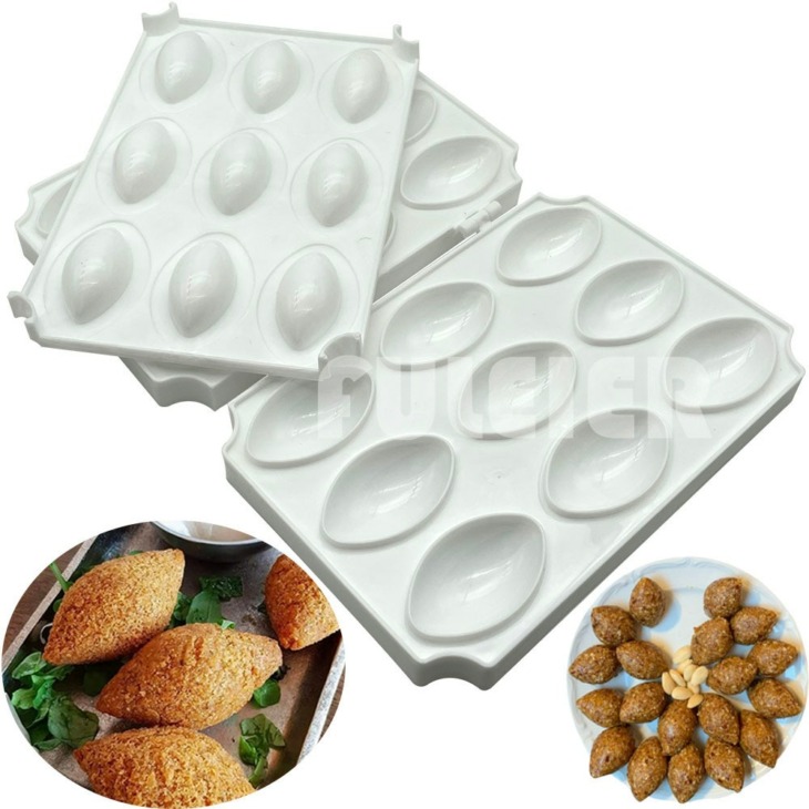 9-Hole-Meatball-Maker-Manual-Meatloaf-Mold-Maker-Kitchen-Tools-Stuffed-Meatball-kibbeh-express-Maker-Processor 9 Lyukú Húsgombóc Kézi Húsgombóc Penészkészítő Konyhai Szerszámok Kitömött Húsgombóc Expressz Készítő Processzor Tekercs Desszert - Image 1