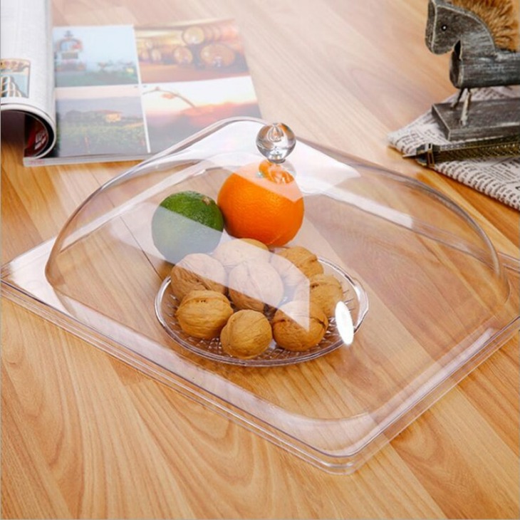 Highly-Transparent-Acrylic-Food-Cover-PC-Snack-Display-Cover-Food-Cube-Top-Quality-Transparent-Cake-Cover Nagyon Átlátszó Akril Étel Borító Pc Snack Kijelző Borító Étel Kocka Kiváló Minőségű Átlátszó Sütemény Borítás - Image 1